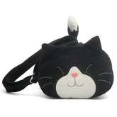 Kawaii Black Cat-themed Cotton Cute Crossbody Bag Casual Bucket Bag